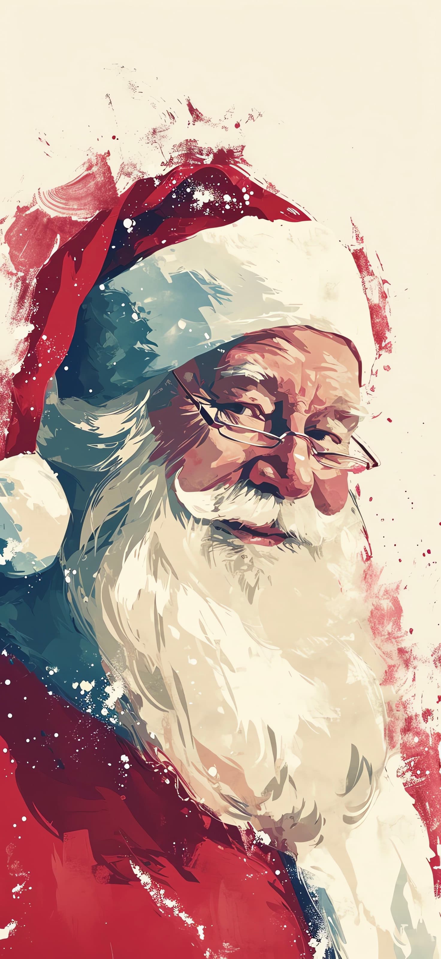 Painted Santa - Pro phone wallpaper