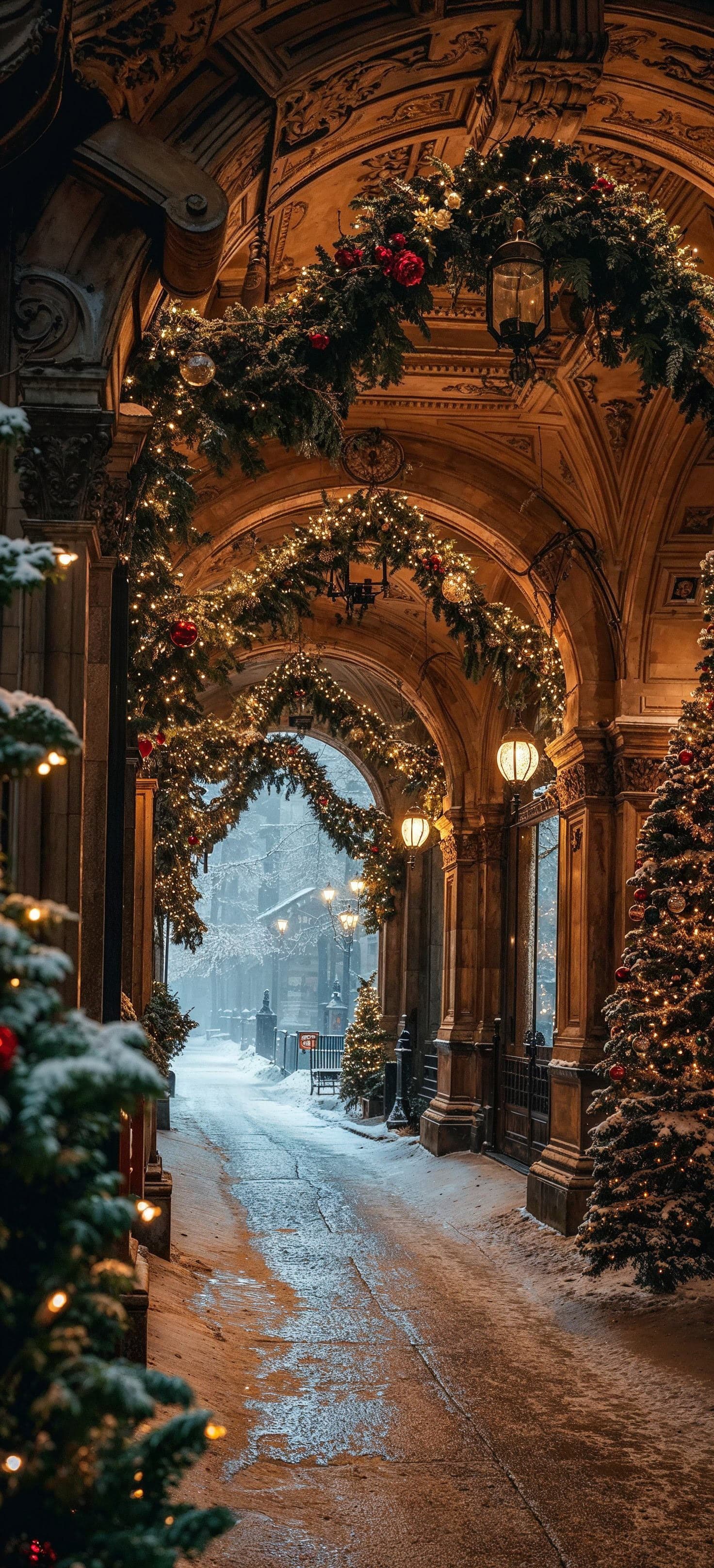 Winter Garland - Pro phone wallpaper