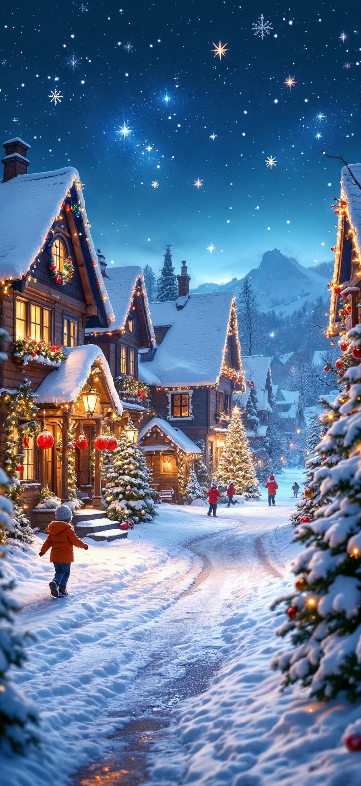 Christmas Tree Fireplace - Pro phone wallpaper