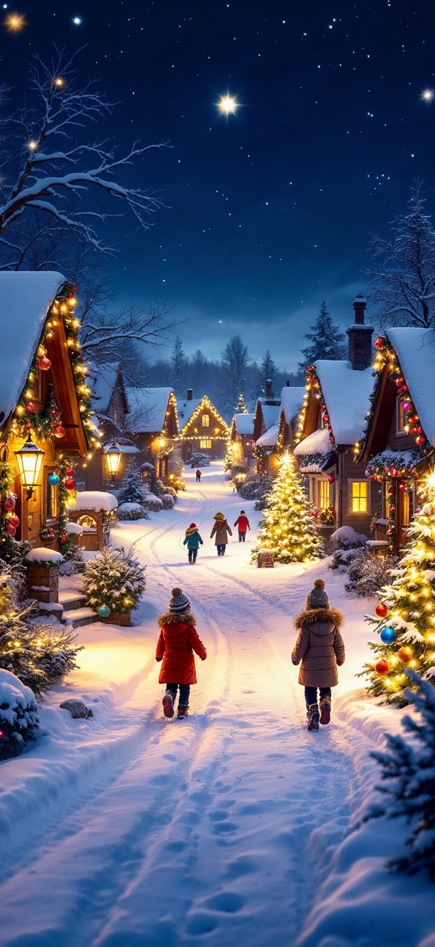 Christmas Tree Lights - Pro phone wallpaper