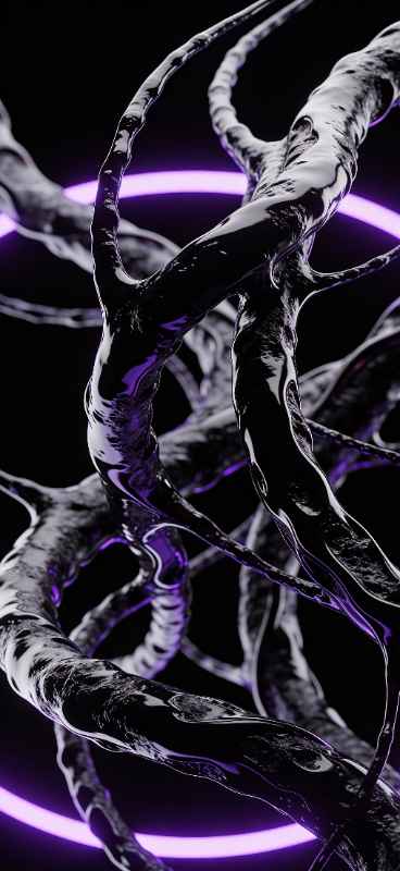 Neon Root System - free phone wallpaper download