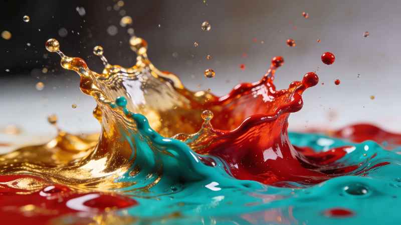 Colorful Liquid Splash - Pro desktop wallpaper download