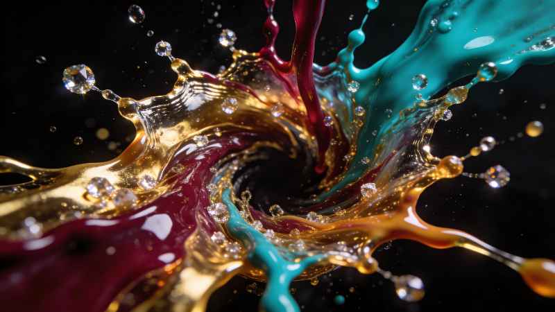 Liquid Diamond Burst - free desktop wallpaper download