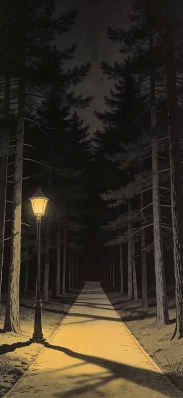 Lonely Forest Path - free phone wallpaper download