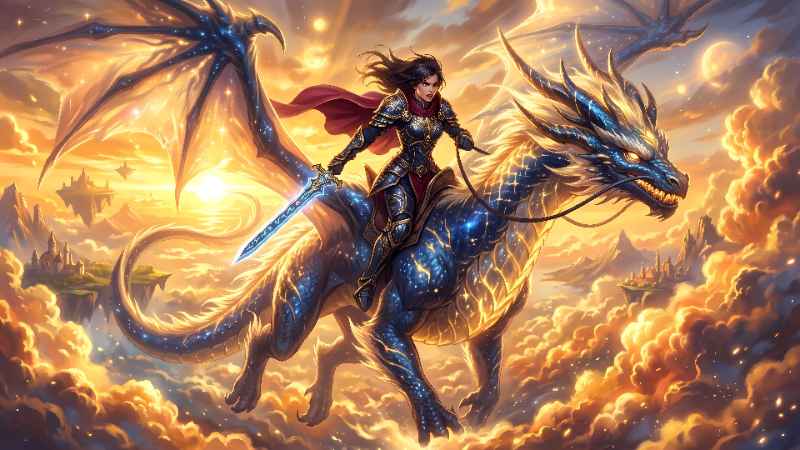 Dragon Rider's Dawn - Pro desktop wallpaper download