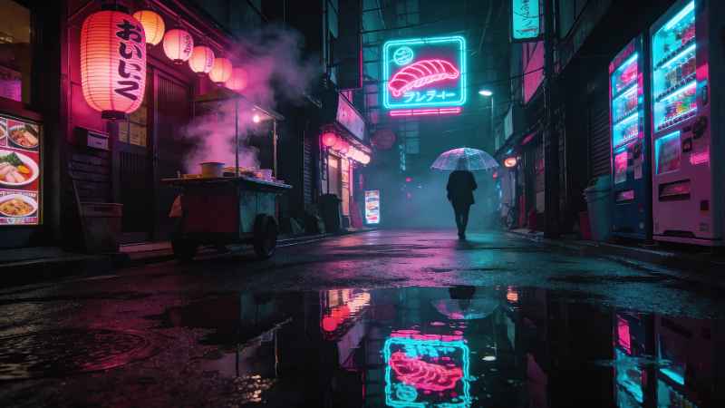 Neon City Nights - free desktop wallpaper download