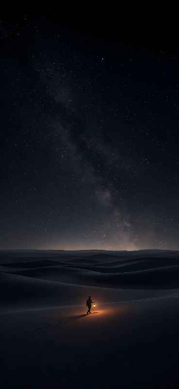 Stargazer's Lonely Journey - Pro phone wallpaper download