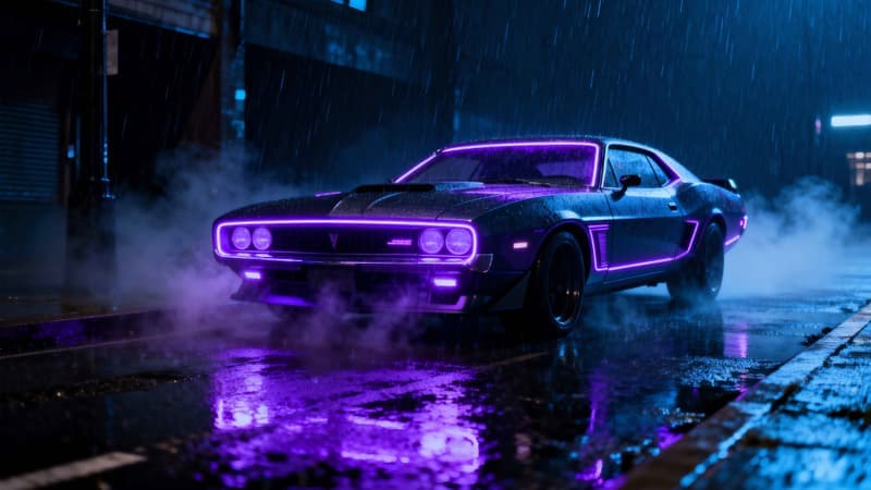 Neon Rain Muscle 2 - Pro desktop wallpaper download