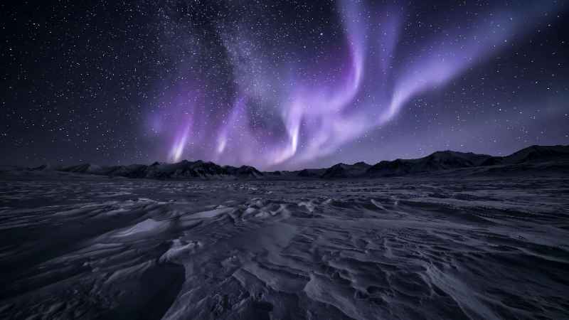 Violet Aurora Night - Pro desktop wallpaper download