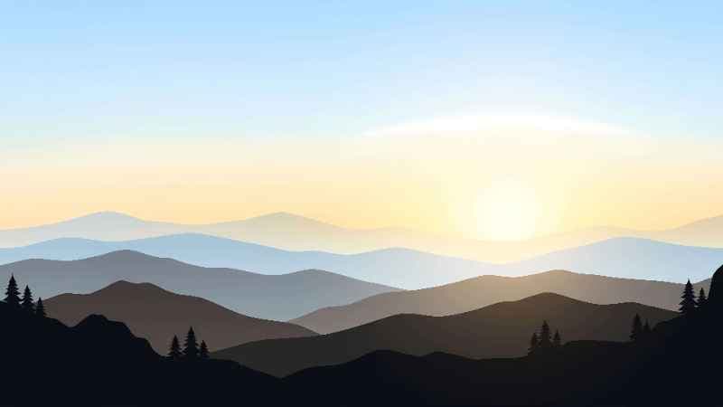 Serene Mountain Sunrise - free desktop wallpaper download