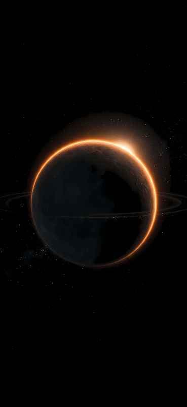 Cosmic Ring Eclipse - free phone wallpaper download