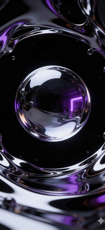 Chrome Orb Reflection - Pro phone wallpaper download