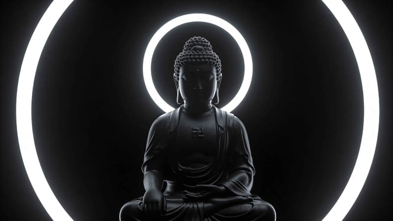 Enlightened Buddha Statue - free desktop wallpaper download