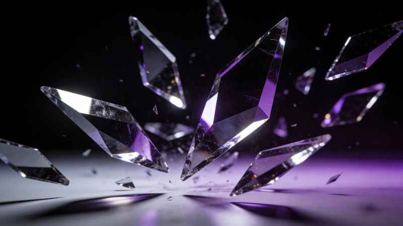 Shattered Purple Gems - Pro desktop wallpaper download