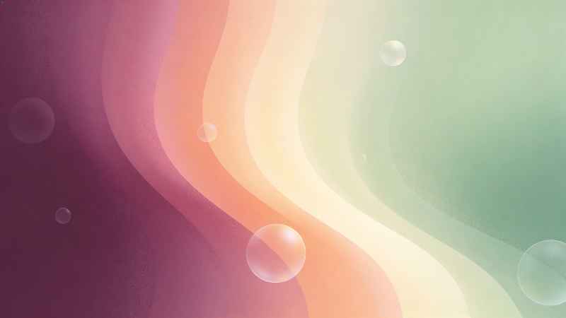 Pastel Bubble Waves - free desktop wallpaper download