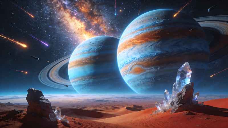 Cosmic Planetscape - free desktop wallpaper download