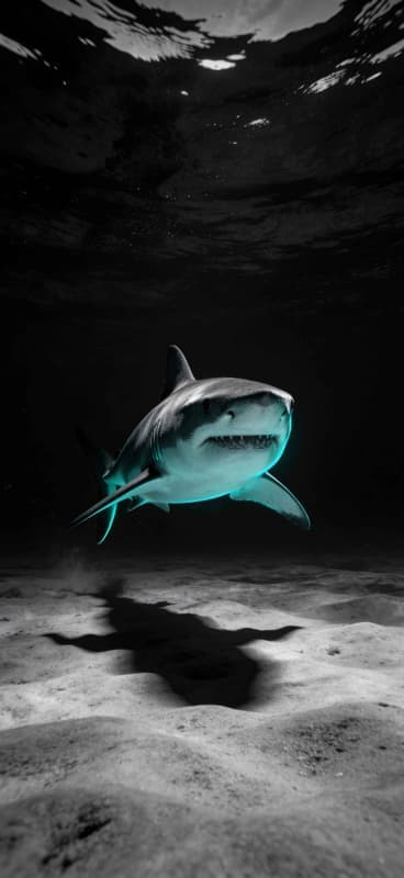 Underwater Shark Shadow - Pro phone wallpaper download