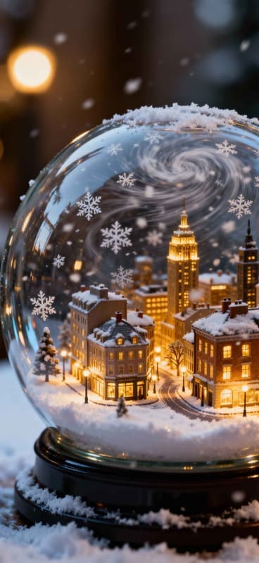 Snowglobe City Lights 2 - free phone wallpaper download