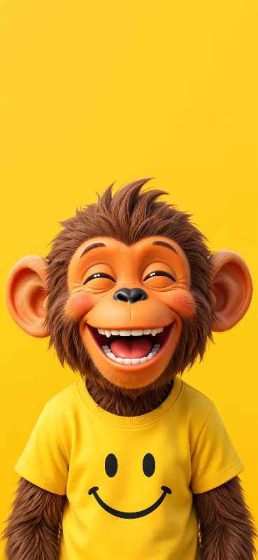 Happy Monkey Smile - Pro phone wallpaper download