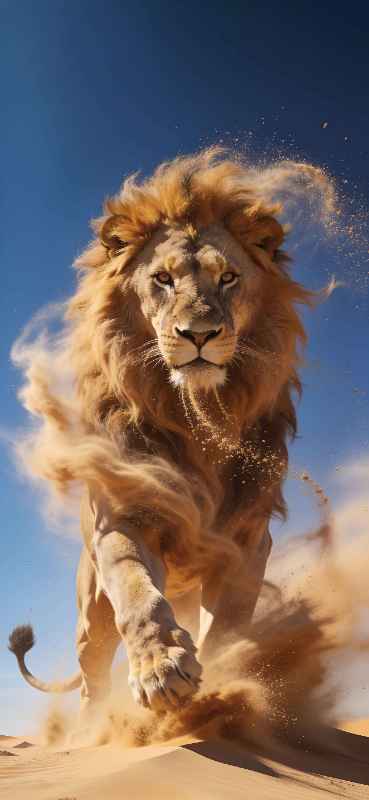 Desert Lion King - Pro phone wallpaper download