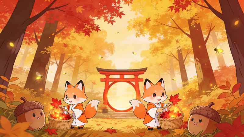 Autumn Fox Forest - Pro desktop wallpaper download