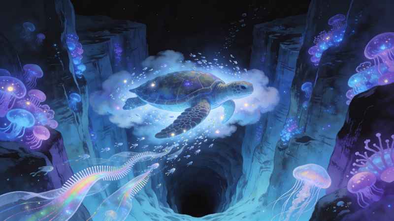 Underwater Turtle Dream - free desktop wallpaper download
