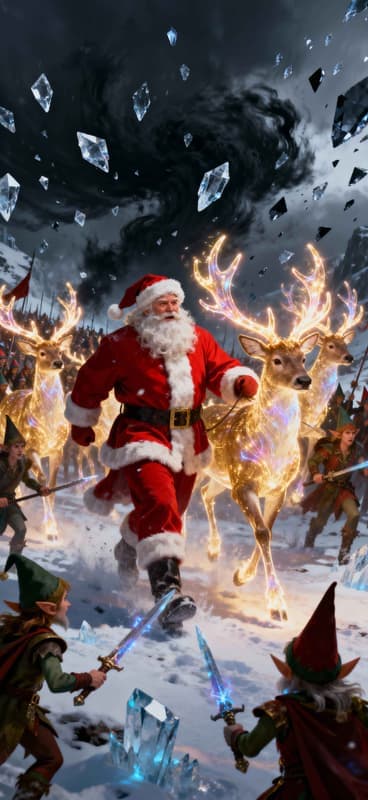 Santa’s Crystal Reindeer Charge 3 - Pro phone wallpaper download