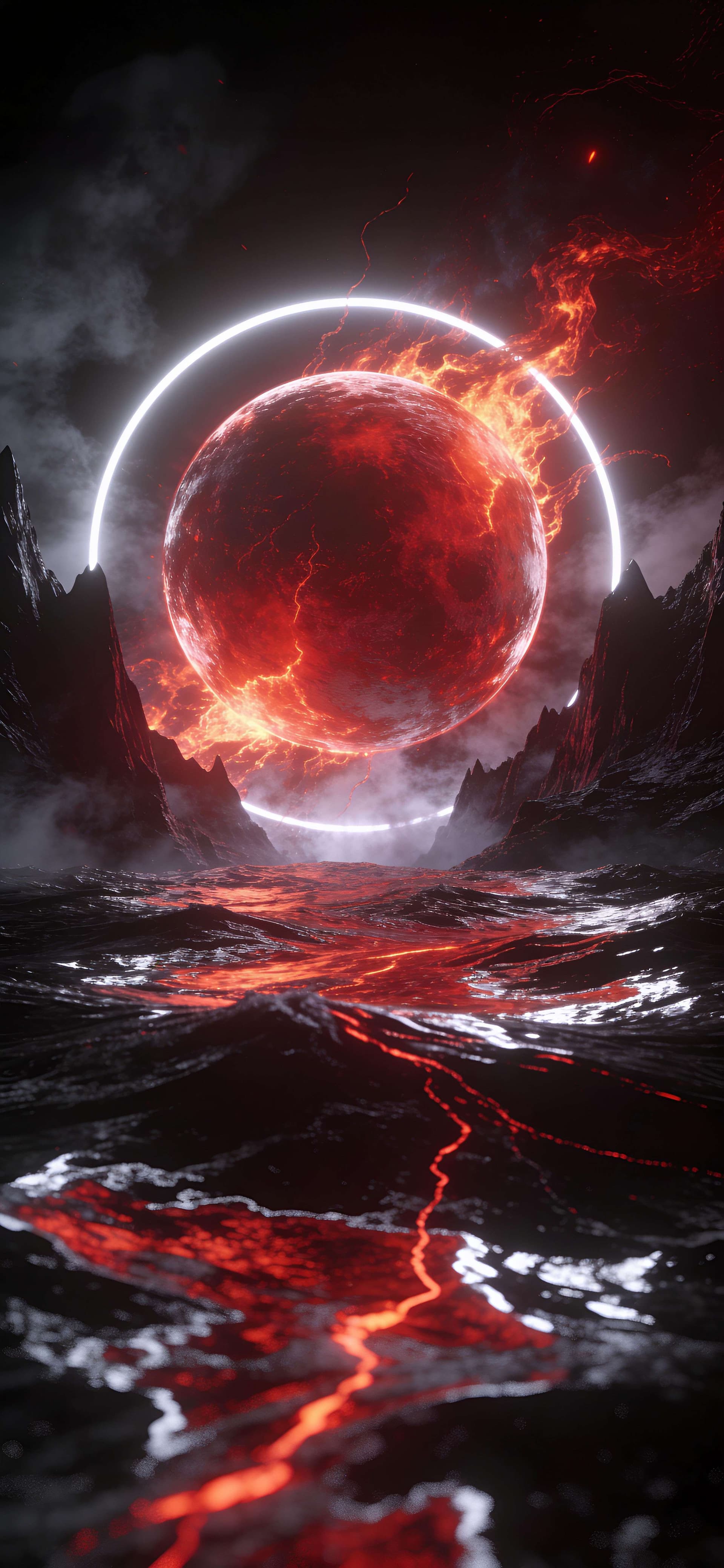Volcanic Eclipse - Pro phone wallpaper