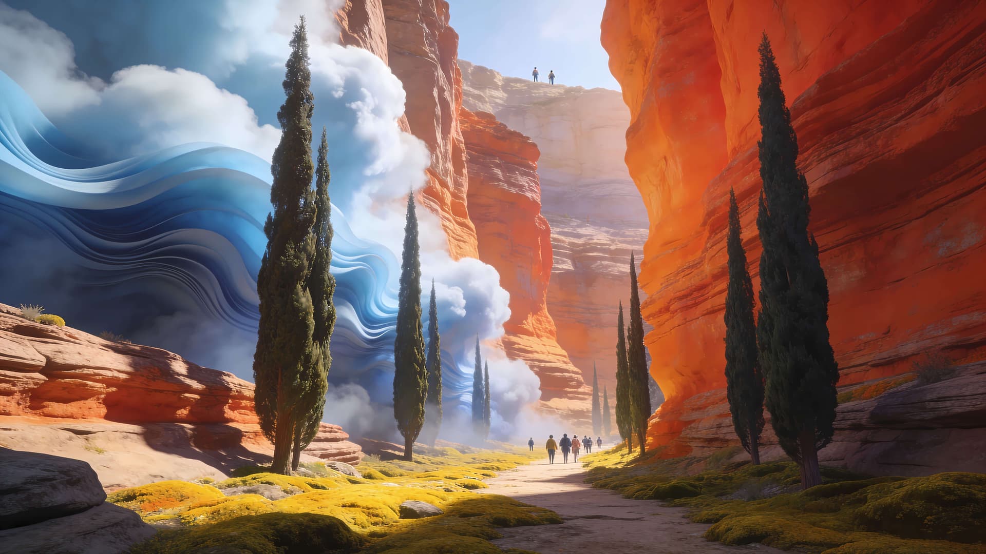 Surreal Valley Passage - free desktop wallpaper