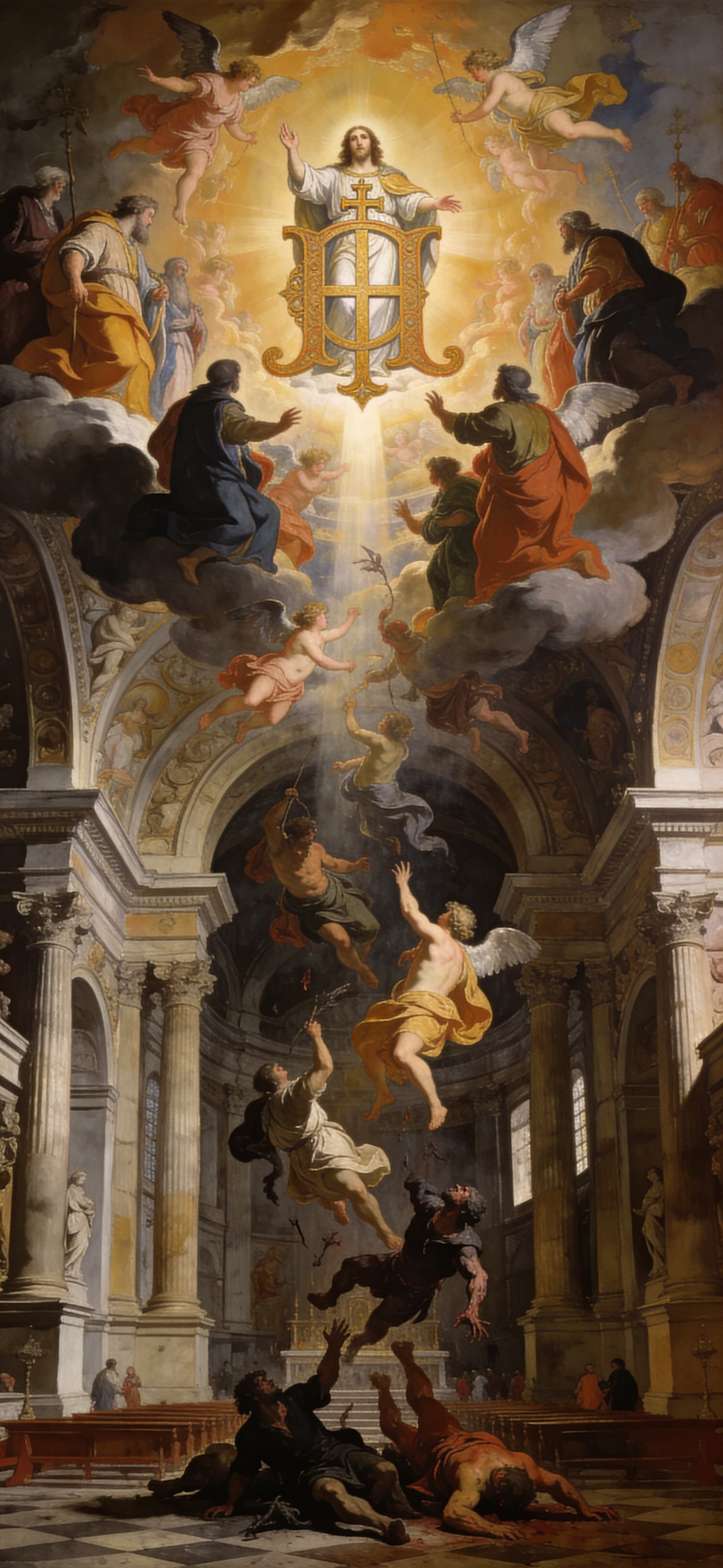 Heavenly Ascension Scene - Pro phone wallpaper