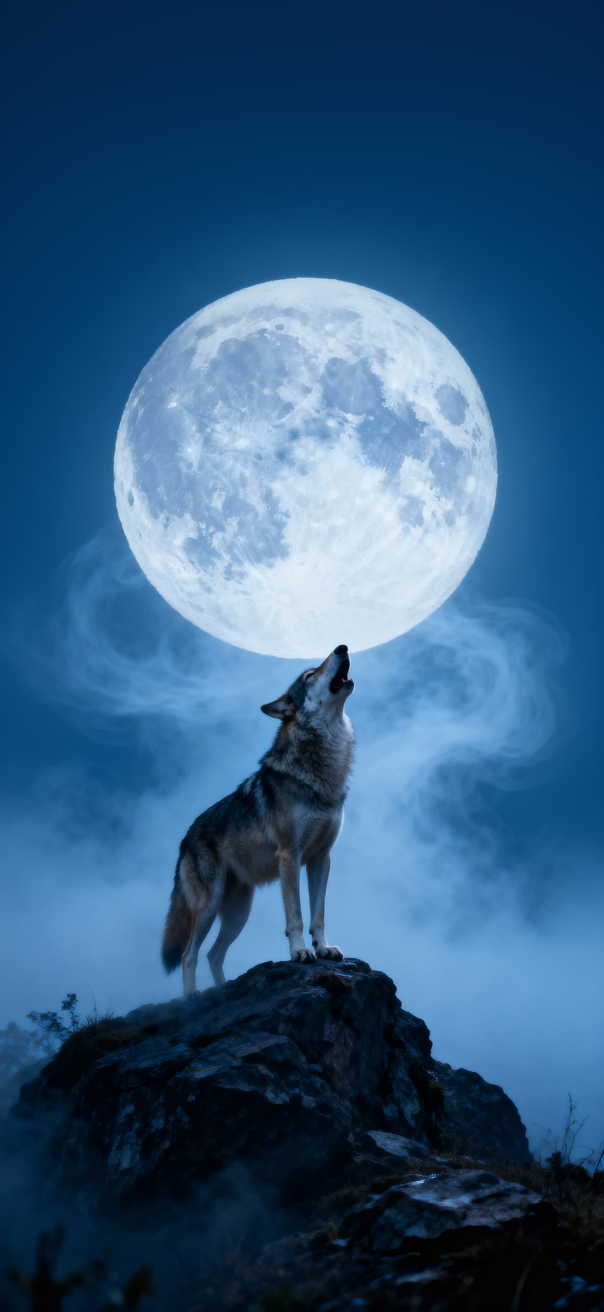 Howl at Moonrise 1 - Pro phone wallpaper