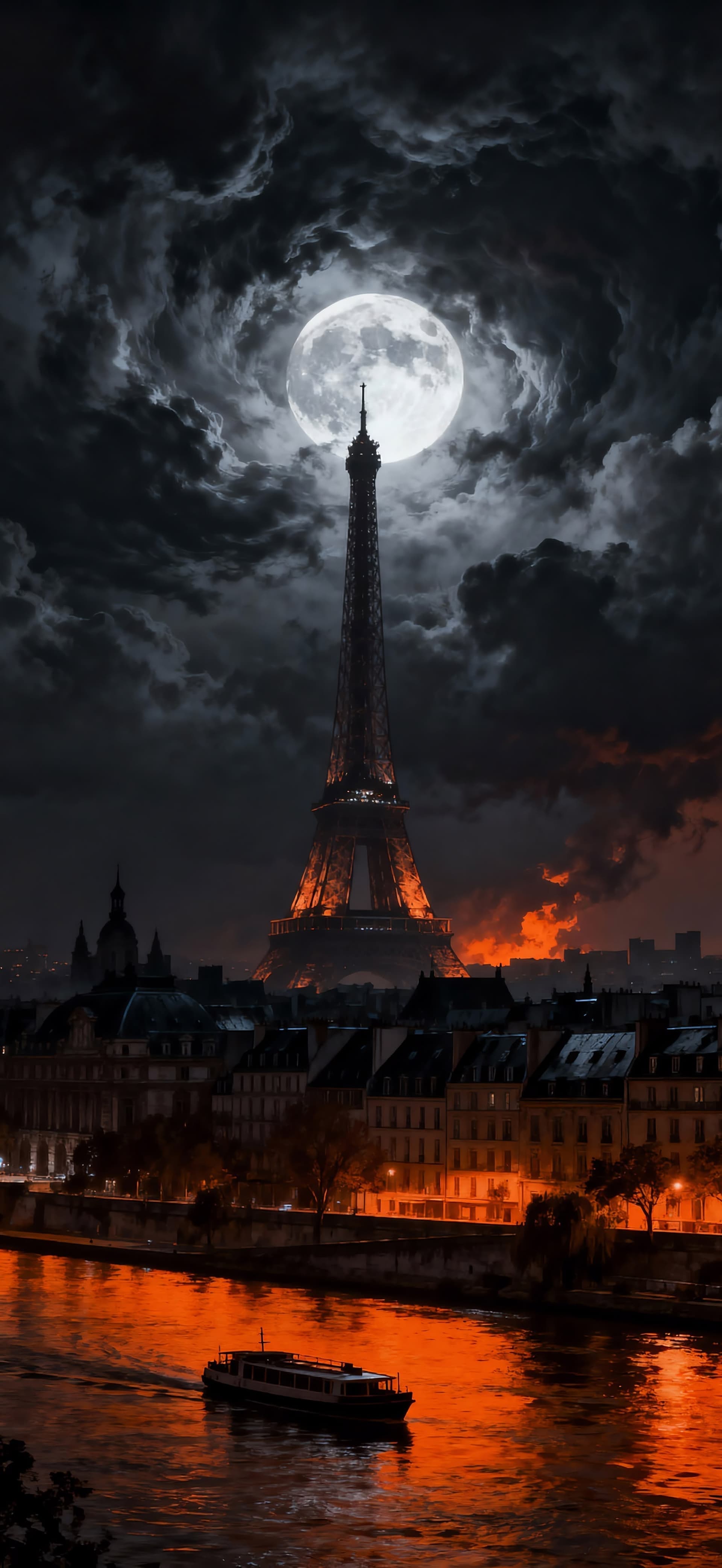 Parisian Moonlight - Pro phone wallpaper