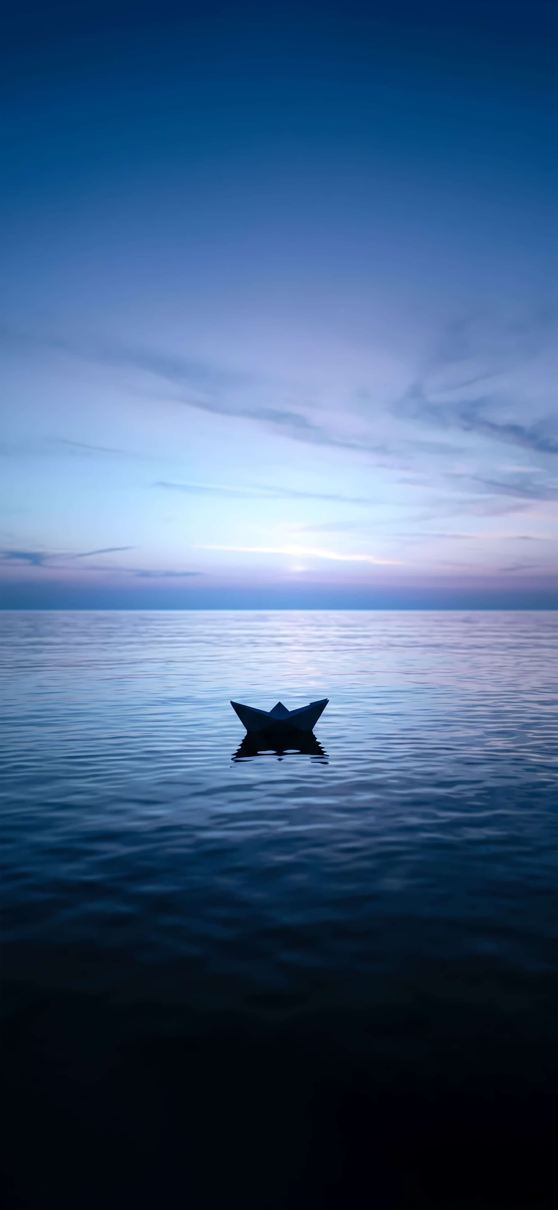 Serene Paper Boat - free phone wallpaper