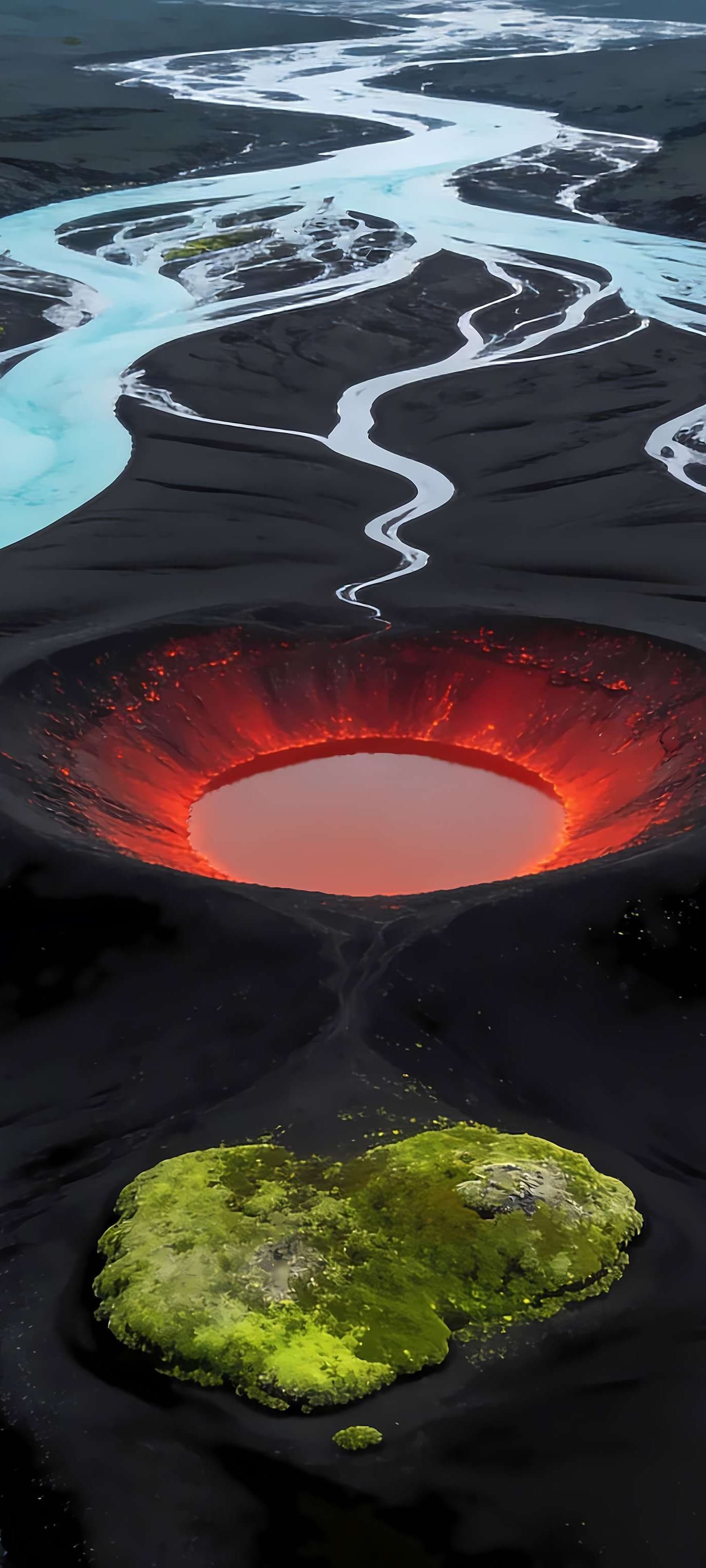 Volcanic River Eye - Pro phone wallpaper