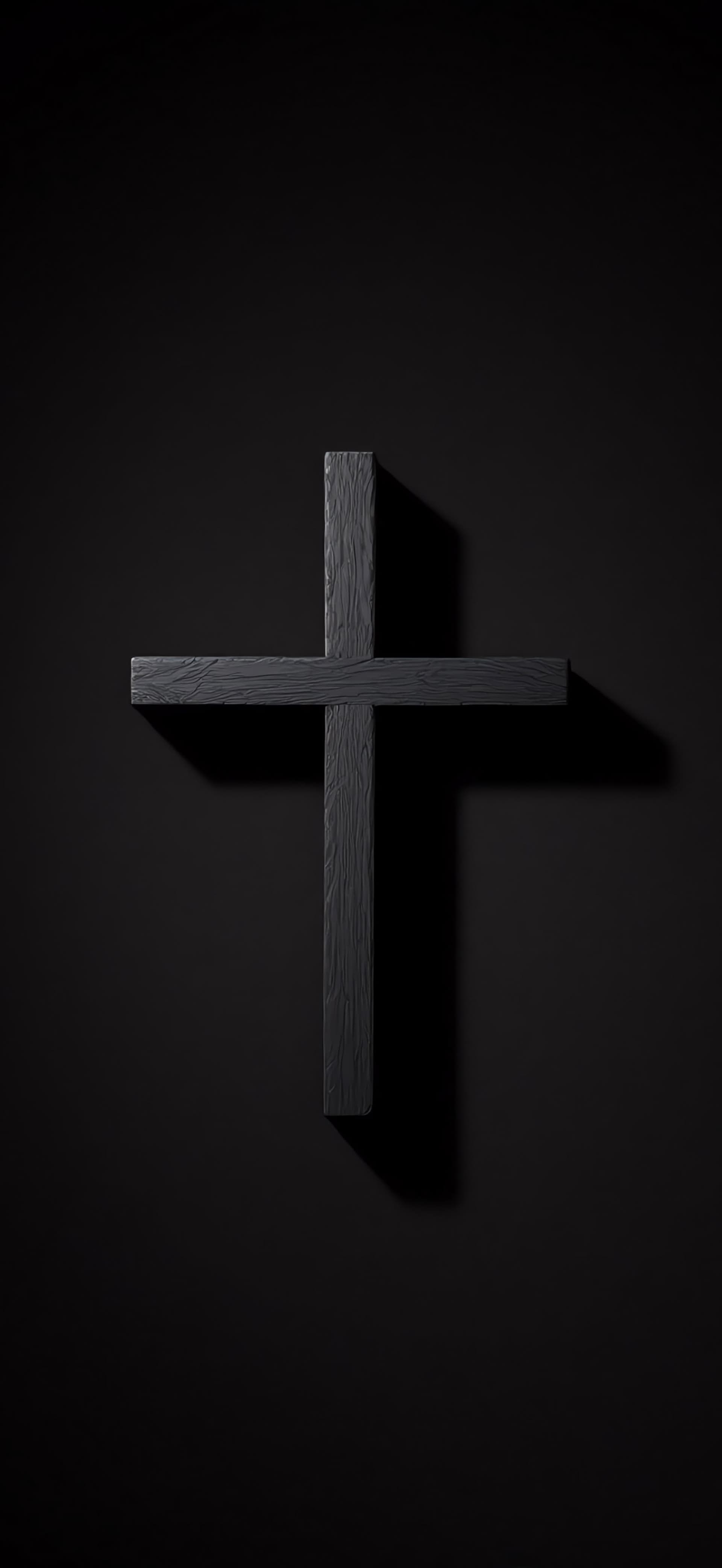 Dark Wooden Cross - free phone wallpaper