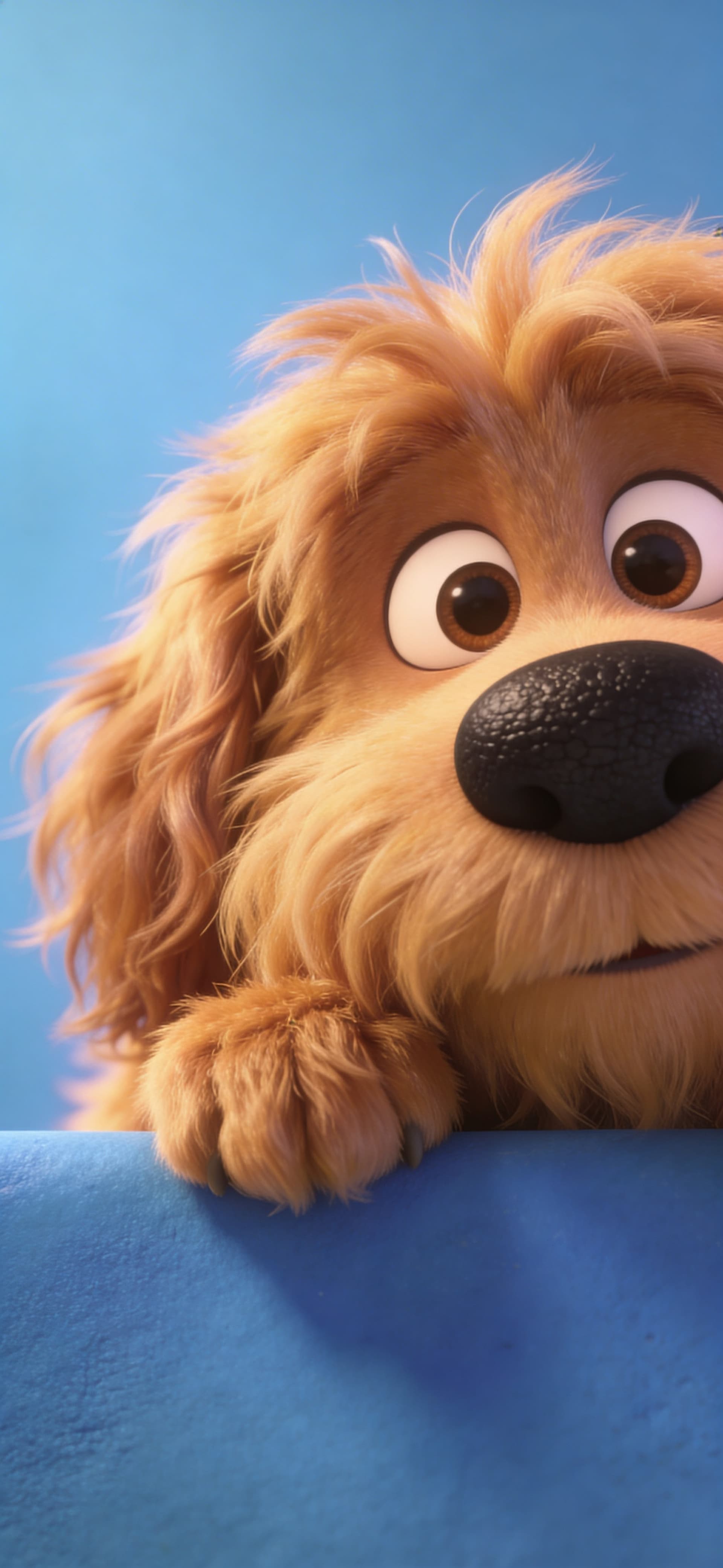 Cartoon Dog Portrait - free phone wallpaper