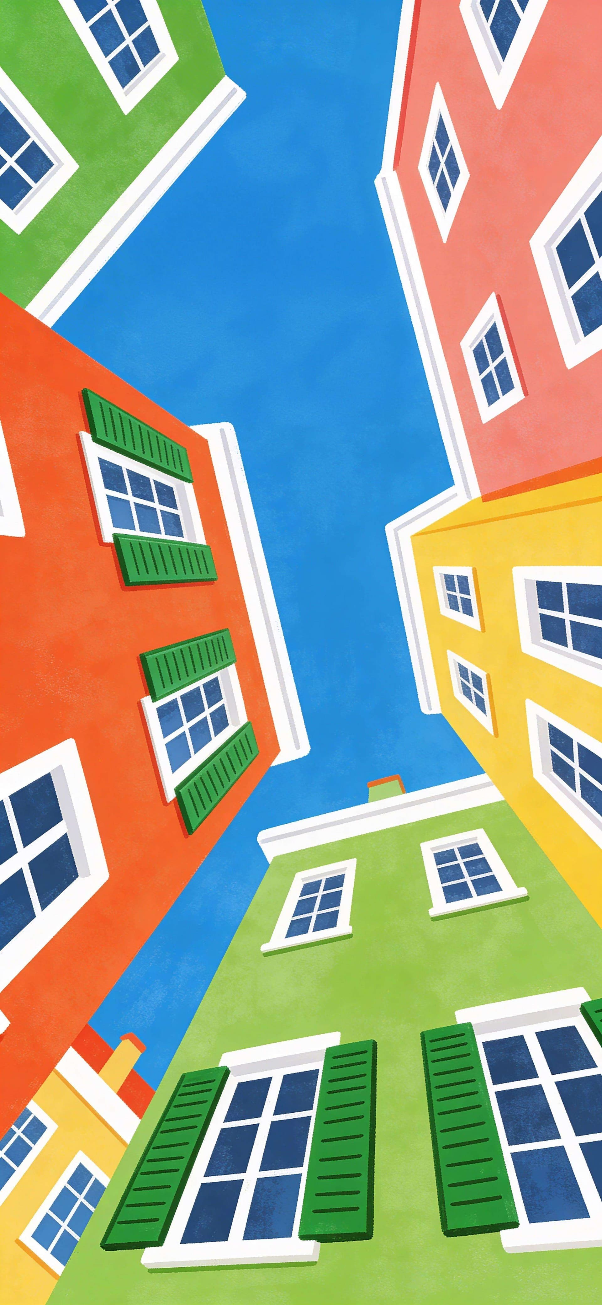 Colorful Buildings - free phone wallpaper