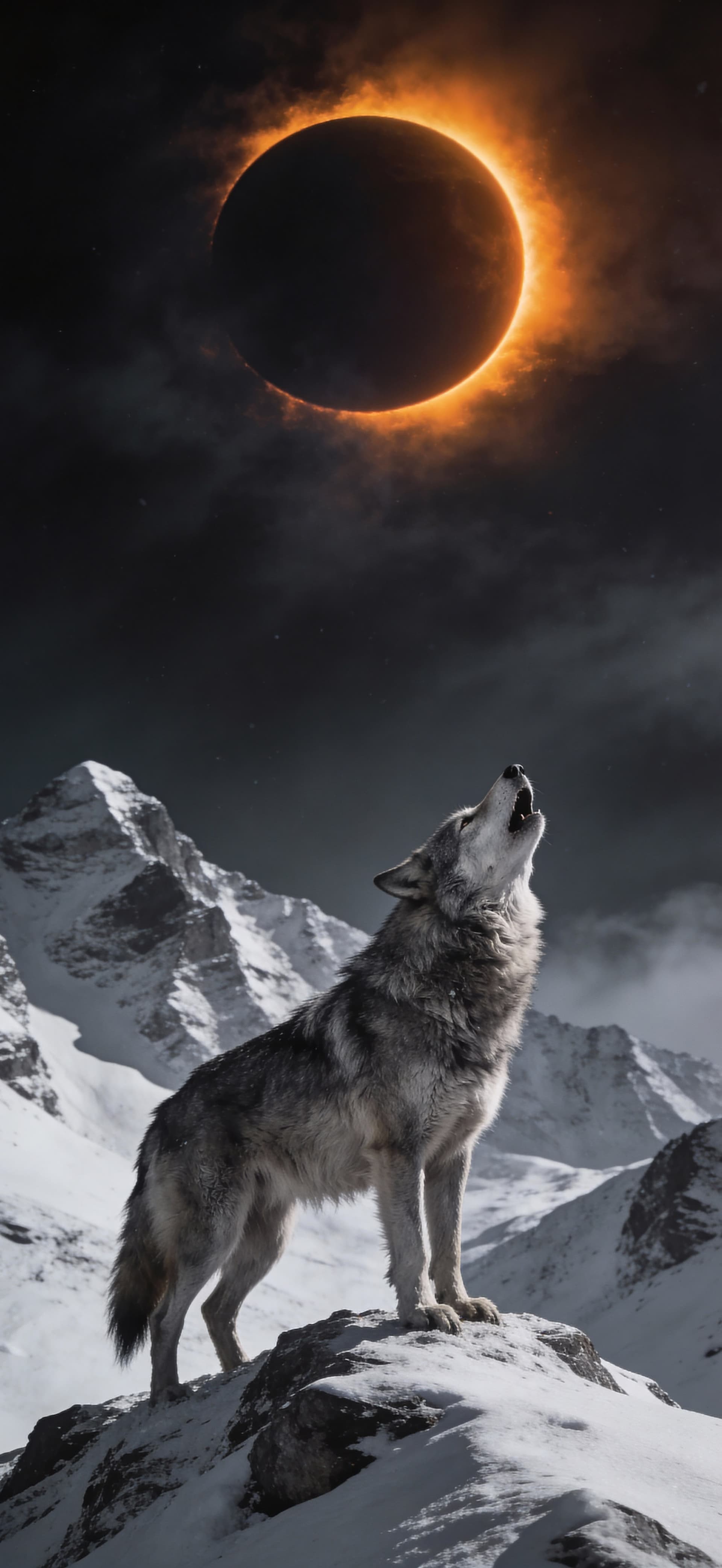 Wolf Eclipse Howl - free phone wallpaper
