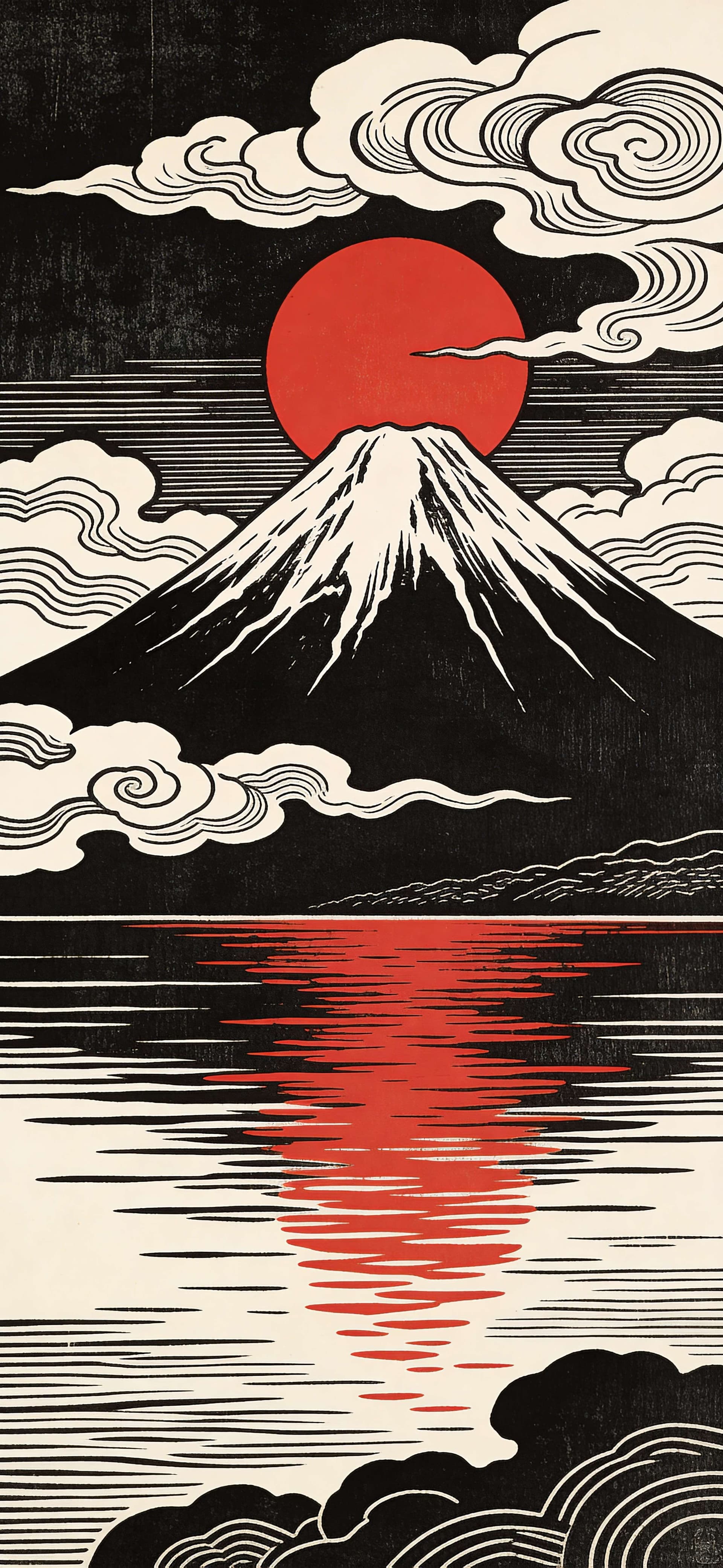 Red Sun Mountain - Pro phone wallpaper