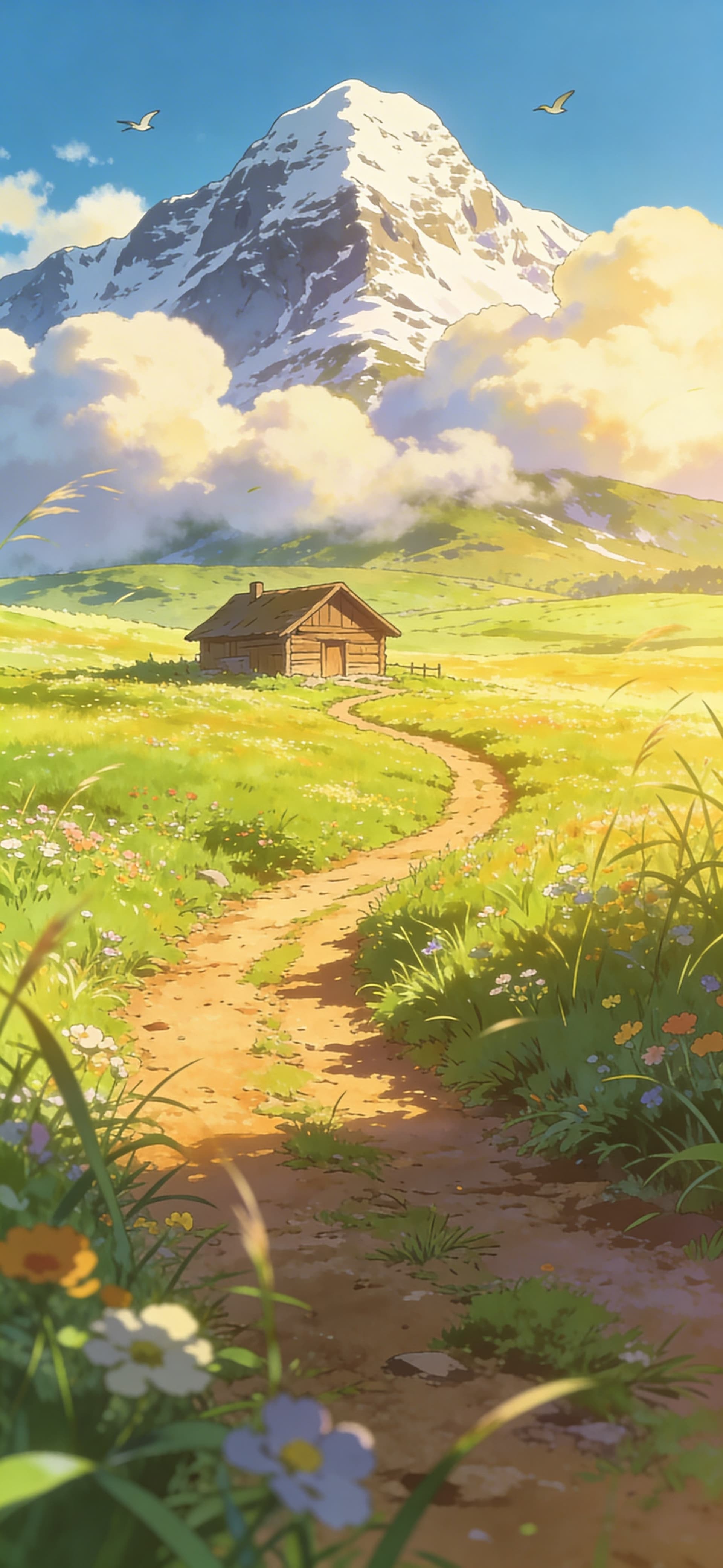 Alpine Meadow Path - free phone wallpaper