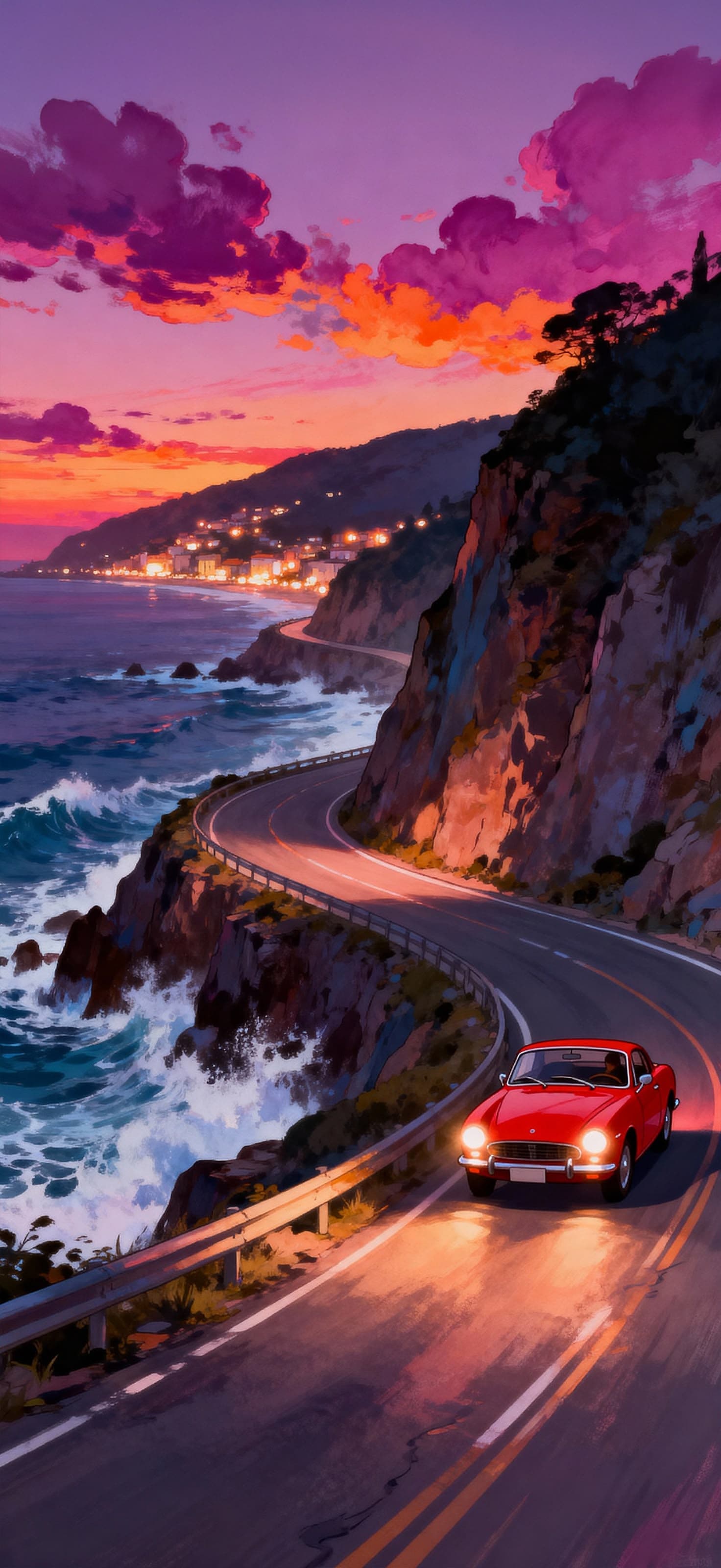 Sunset Ride 1 - free phone wallpaper
