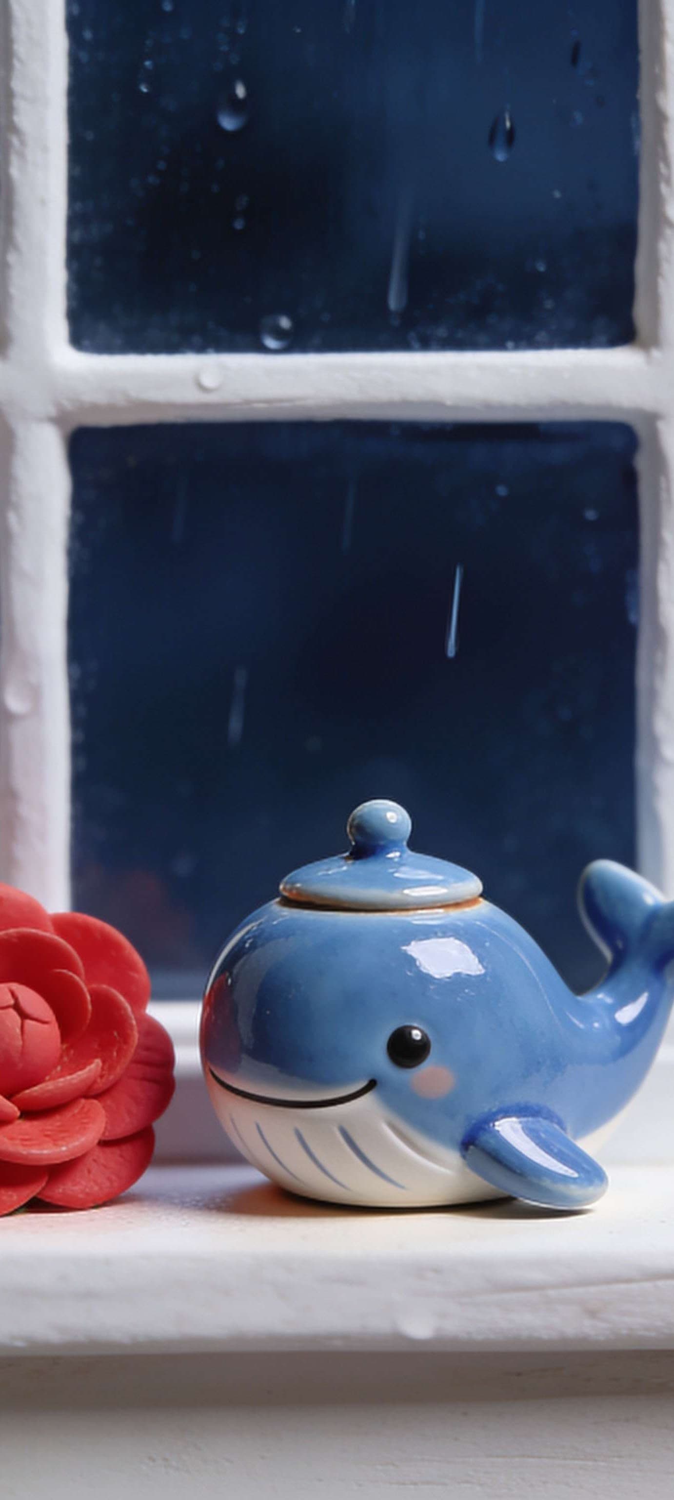 Rainy Window Companion - Pro phone wallpaper