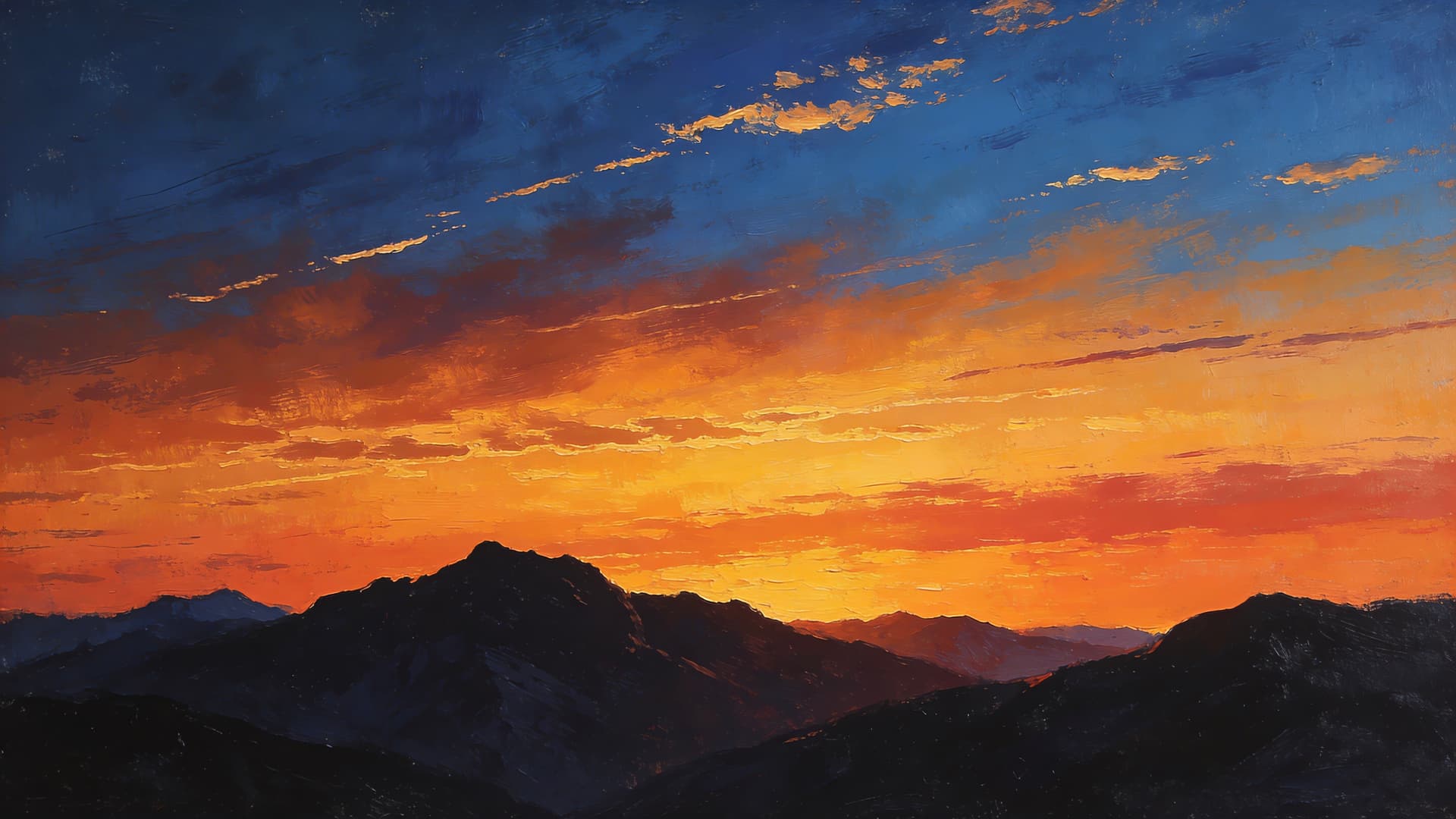 Mountain Sunset Glow - Pro desktop wallpaper