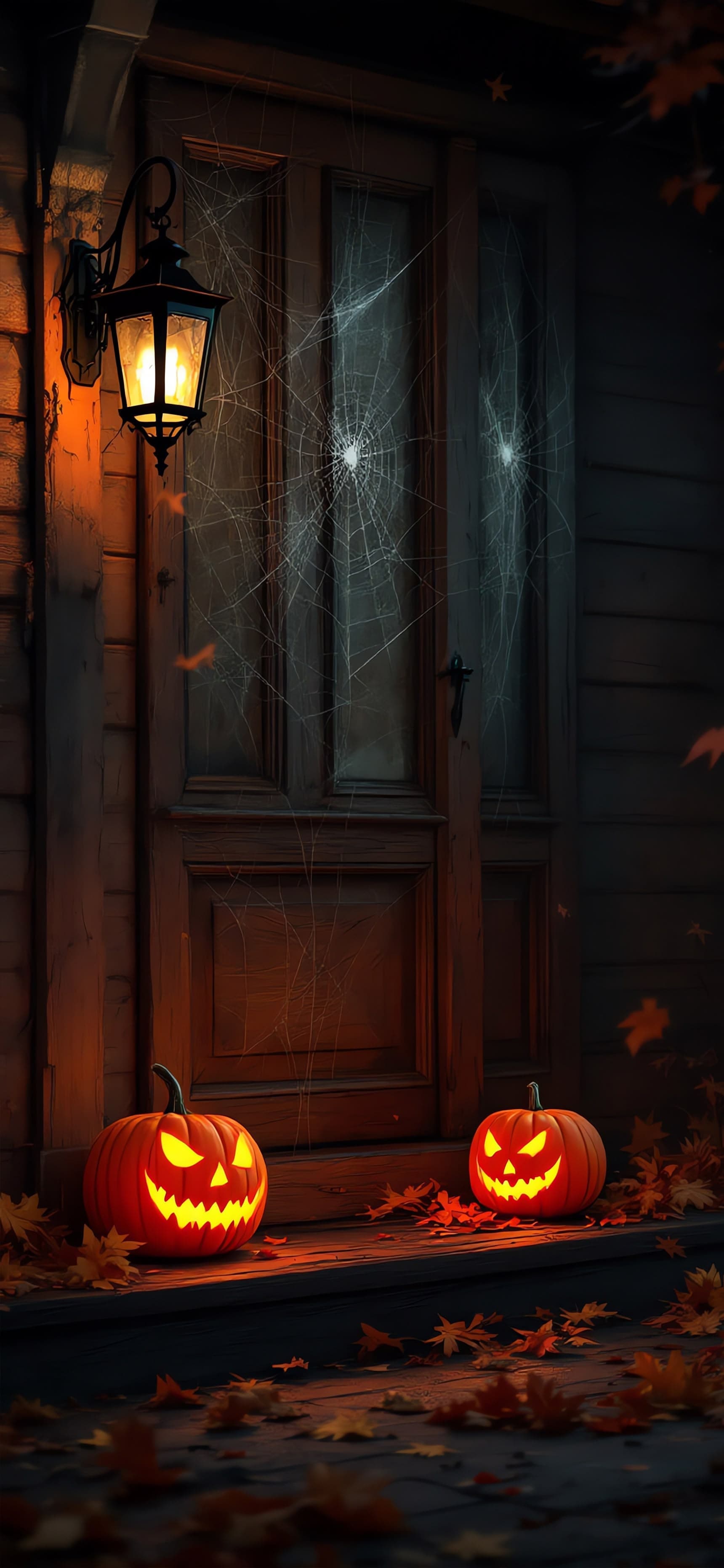 Lanterns & Webs 1 - free phone wallpaper