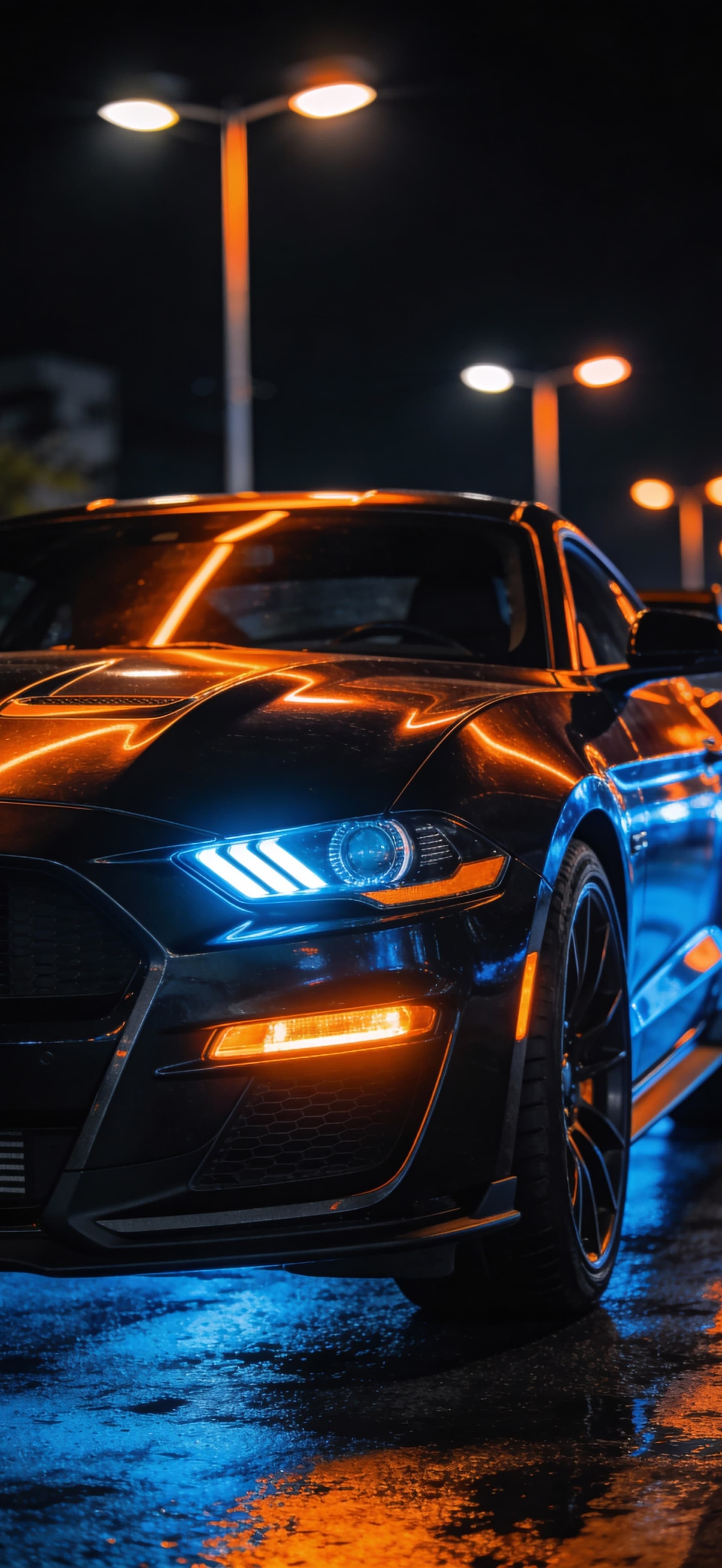 Neon Street Racer - free phone wallpaper