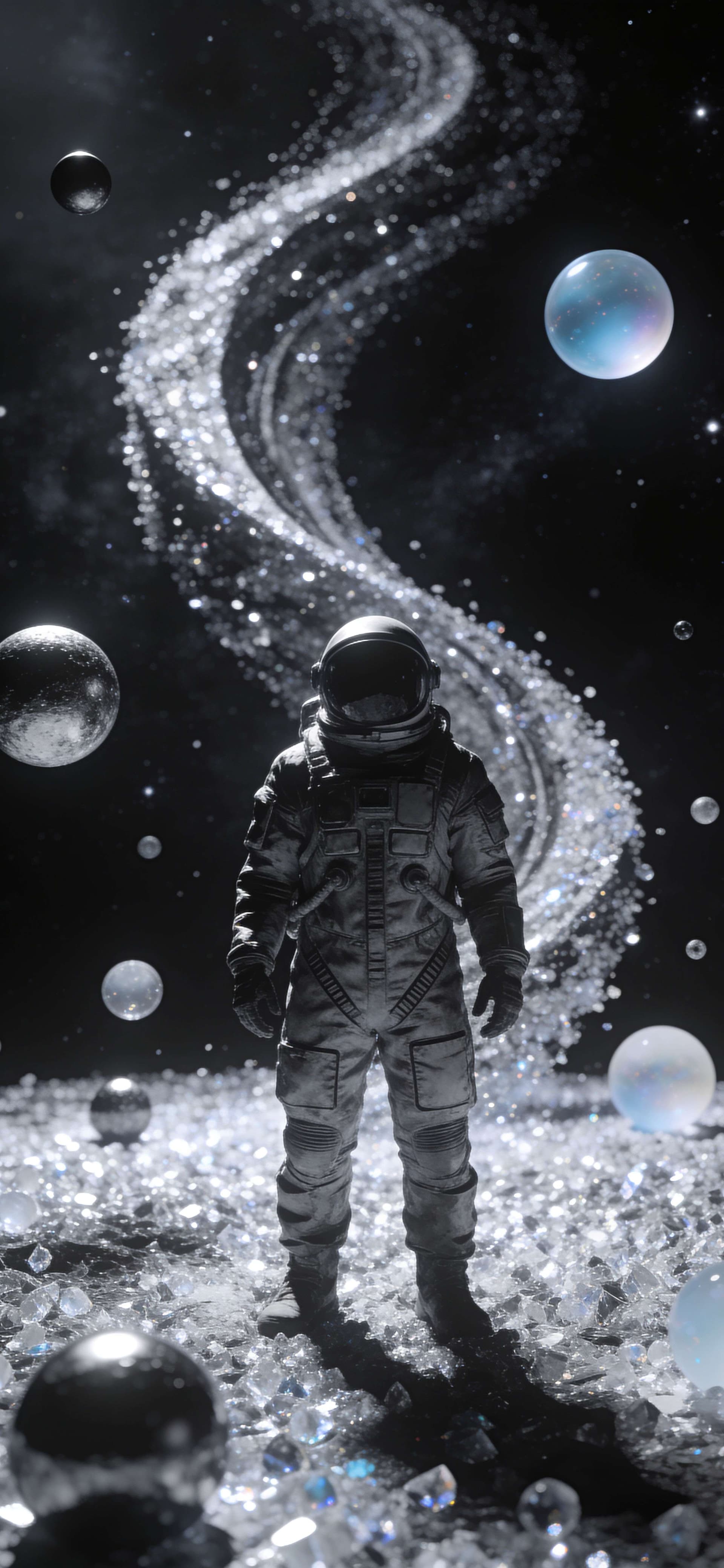Cosmic Crystal Explorer - Pro phone wallpaper