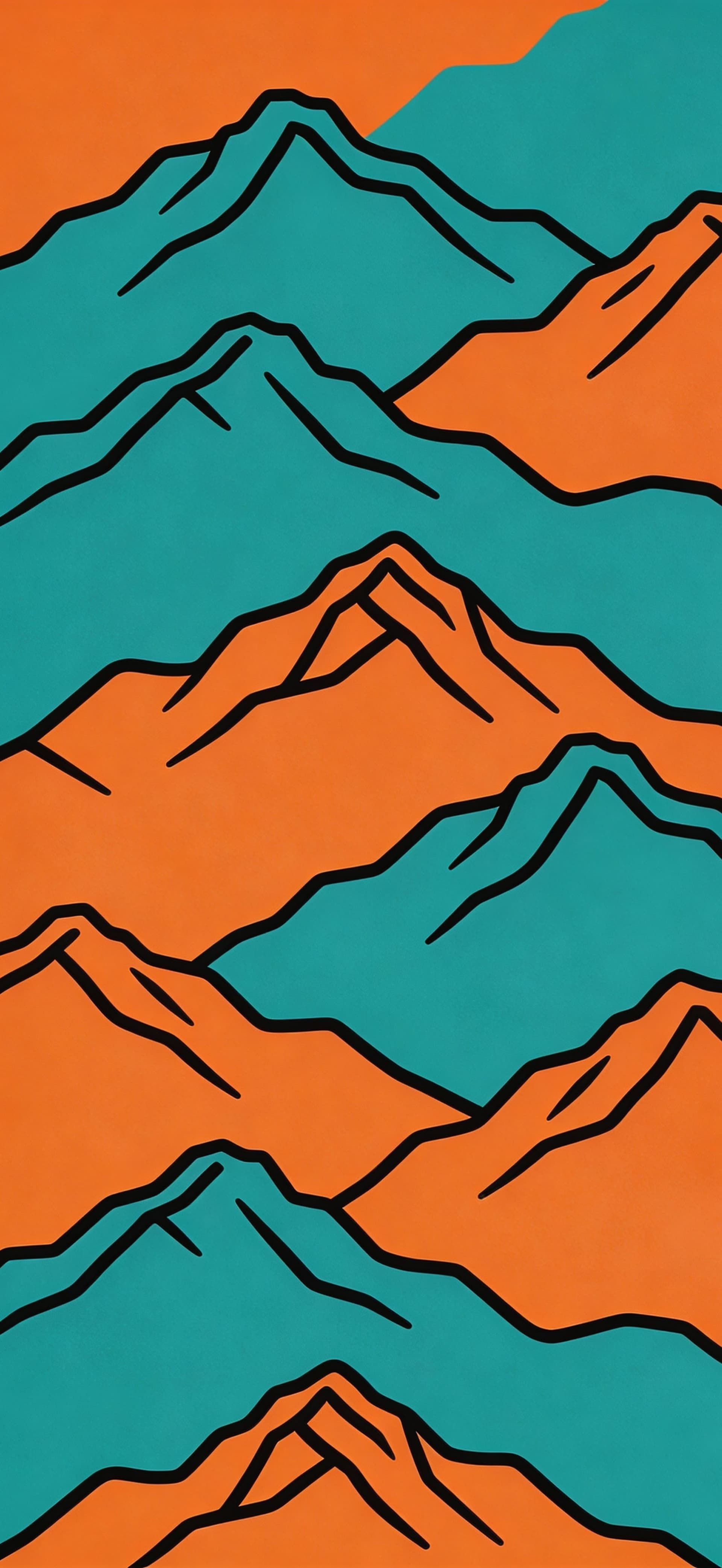 Geometric Mountain Range - free phone wallpaper