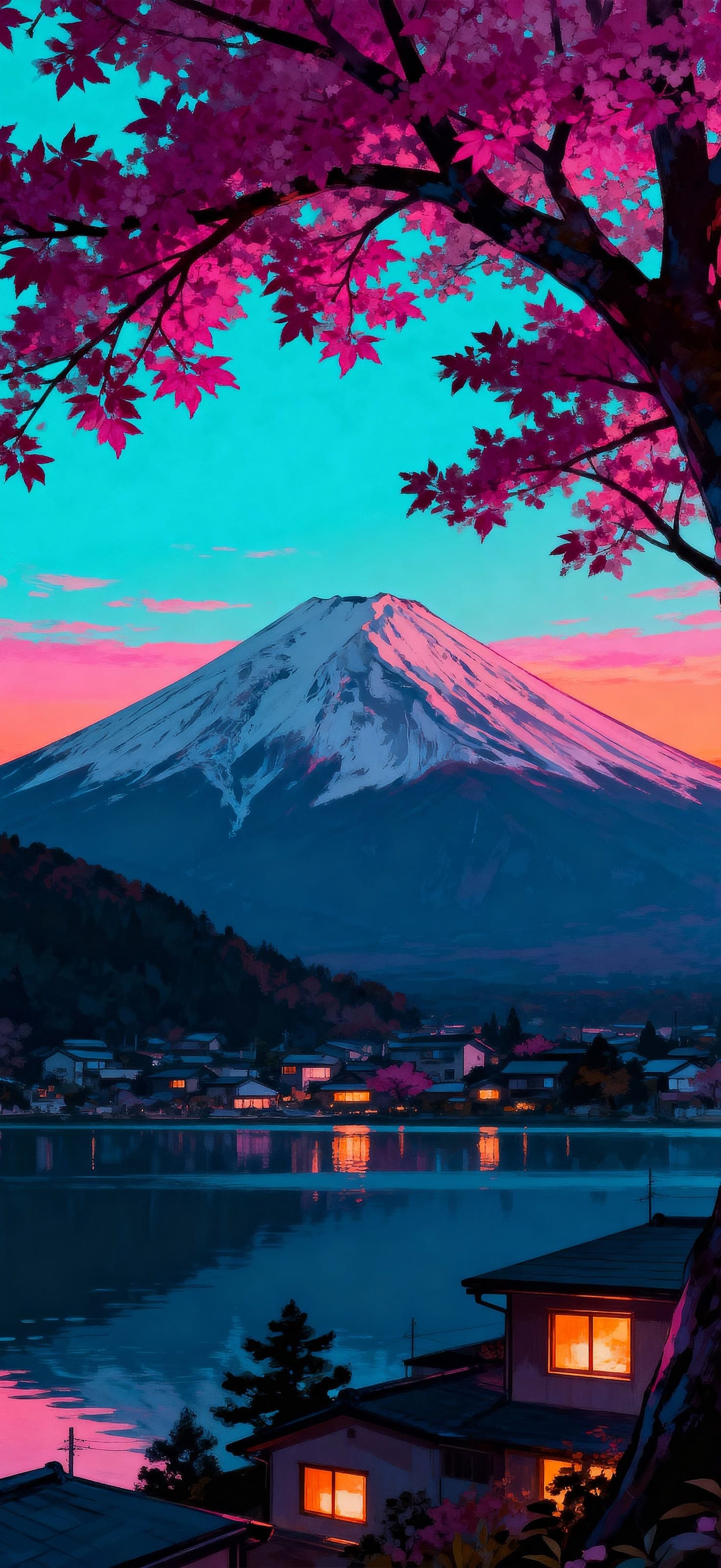 ChatGPT said:  Mount Fuji Sunset 3 - Pro phone wallpaper