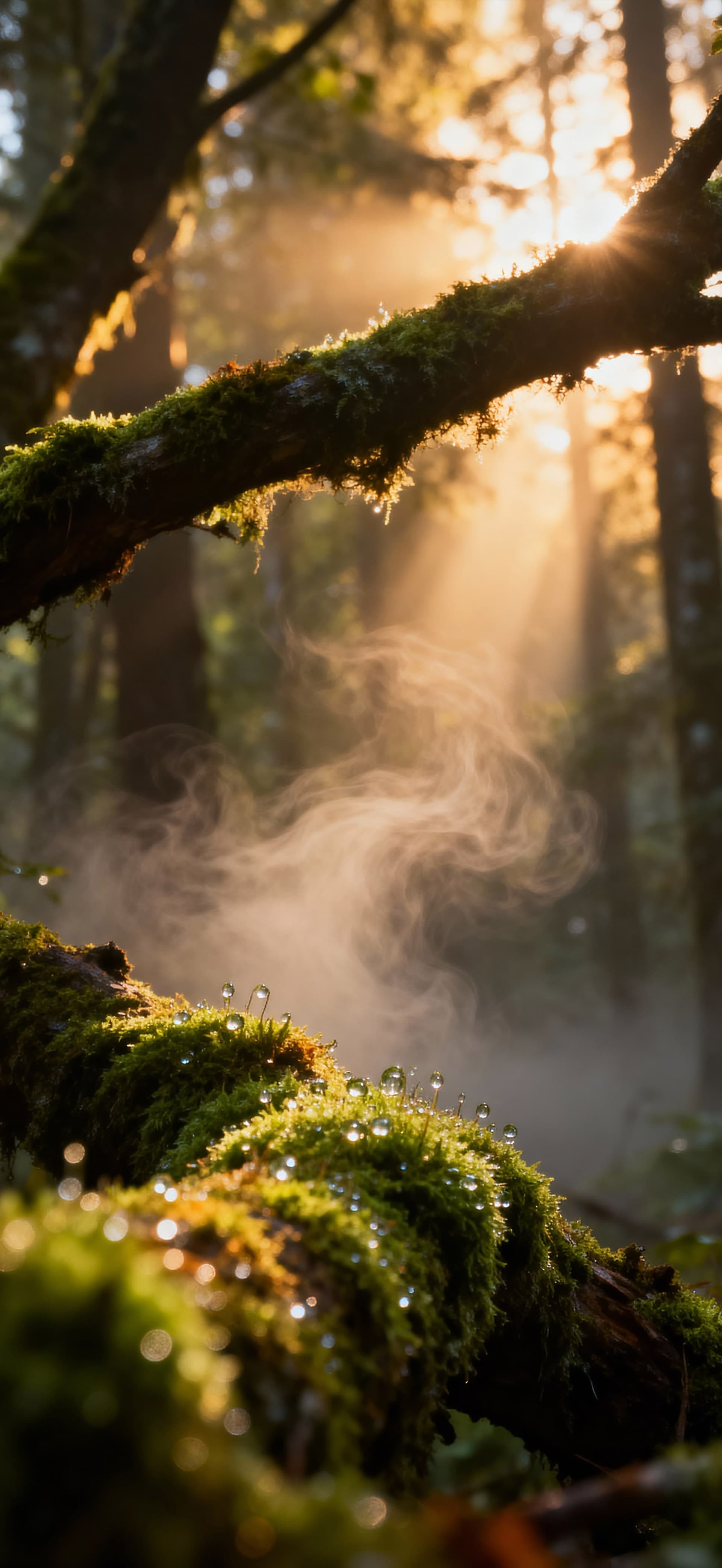 Misty Forest Dawn 3 - Pro phone wallpaper