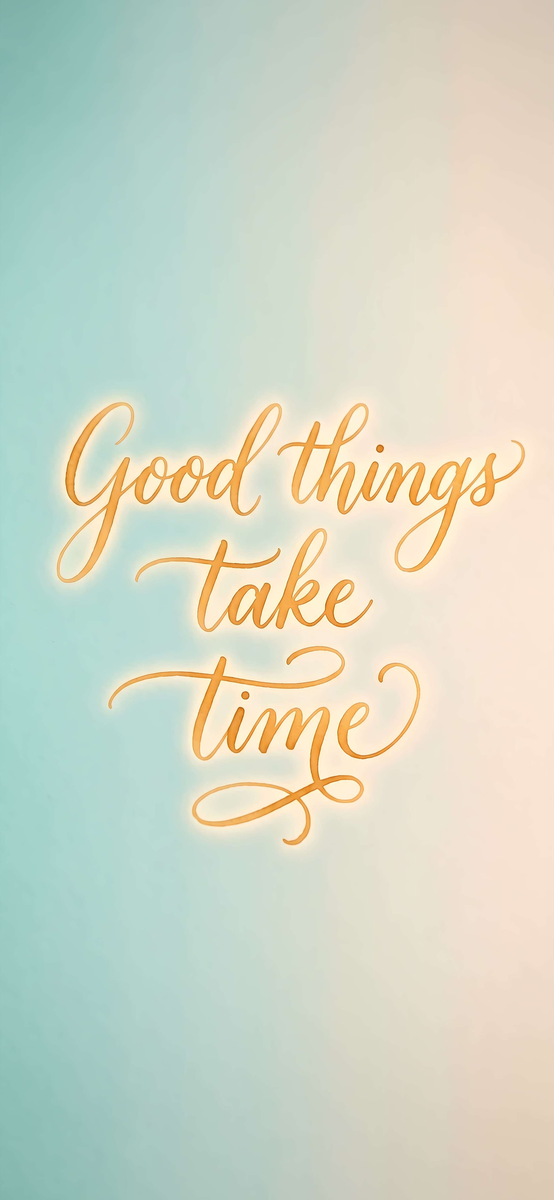 Golden Time Quote - free phone wallpaper